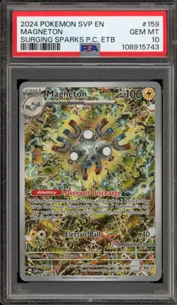 Pokemon Center Stamp Promo Magneton Surging Sparks ETB SVP EN 159 PSA 10 - Image 1