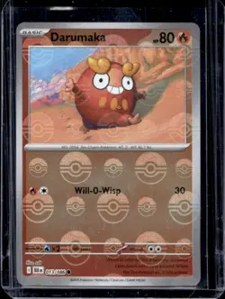 2025 Pokemon Black Bolt Darumaka Reverse Holo Poke Ball Common #013/086 - Image 1