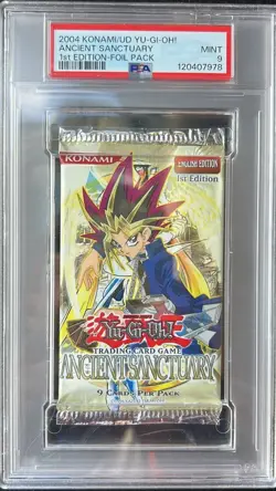 Yu-Gi-Oh! Ancient Sanctuary 1st edition Pack - PSA MINT - Image 2