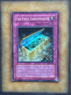 Yugioh The First Sarcophagus AST-101 Super Rare NM - Image 1