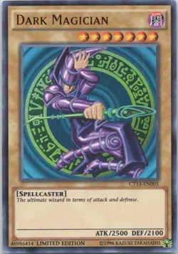 1996 Yugioh Limited Edition DARK MAGICIAN RARE HOLO #CT13-EN003 - Image 1