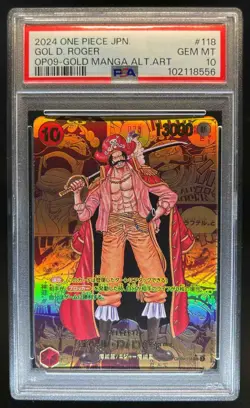 2024 One Piece Gol D. Roger Gold Manga Alt Art VAR #OP09-118c PSA 10 - Image 1