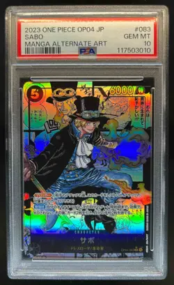 2023 One Piece Japanese Sabo Manga Alt Art #OP04-083 PSA 10 GEM MINT - Image 1