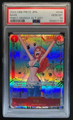 2024 One Piece Japanese Nami Manga Alternate Art #PRB01-016 PSA 10 GEM MINT - Image 1