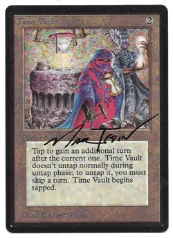 MARK TEDIN - SIGNED M:tG MTG BETA TIME VAULT Play Card - Image 1