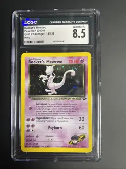 CGC 8.5 Rocket's Mewtwo 2000 Gym Challenge 14/132 Holo Pokemon Card - Image 1