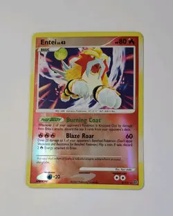 Pokemon Entei TCG Secret Wonders 4/132 Reverse Holo Card LP Condition - Image 1