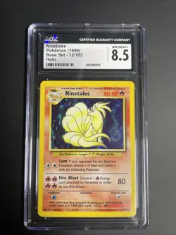 CGC 8.5 Ninetales 1999 Base Set 12/102 Holo Pokemon Card - Image 1