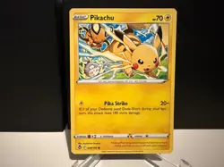 Pikachu 049 2022 Pokemon Silver Tempest Card NM+ - Image 1