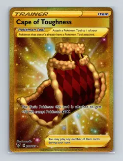 Cape of Toughness 200 2020 Pokemon Vivid Voltage Full Art Secret Rare Card NM+ - Image 1