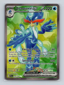 Quaquaval ex 235 241 2023 Pokemon Paldea Evolved Full Art Ultra Rare Card NM+ - Image 1