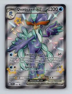 Quaquaval ex 084 Pokemon Scarlet & Violet Full Art Black Star Promo Card NM+ - Image 1