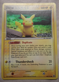 Pokemon Ditto - (Pikachu) 39/113 Delta Species Reverse Holo (HP) Yuka Morii Card - Image 1