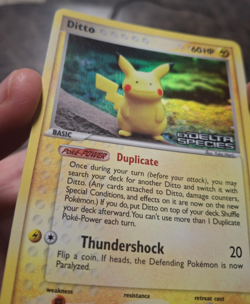 Pokemon Ditto - (Pikachu) 39/113 Delta Species Reverse Holo (HP) Yuka Morii Card - Image 3
