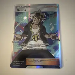 Pokemon Guzma Full Art Ultra Rare Trainer Holo Card 143/147 Sm-Burning Shadows - Image 1