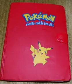 Pokemon Pikachu Red Collectors Album Binder Vintage 1999, Binder with cards - Image 1