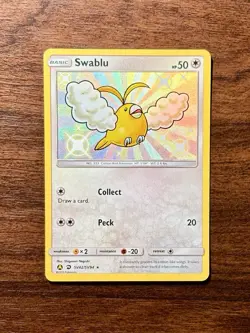 Swablu SV42/SV94 S&M Hidden Fates Shiny Vault Holo Rare 2019 Pokemon TCG Card - Image 1