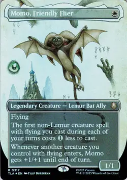 MTG Momo, Friendly Flier (Borderless) (317) | NM Foil | Avatar {TLA} - Image 2
