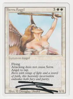 Signed Serra Angel LP Revised Artist Douglas Shuler 1994 WOTC MTG Magic Vintage! - Image 1