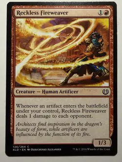 Reckless Fireweaver 126 - MTG - Kaladesh - NM - Image 1