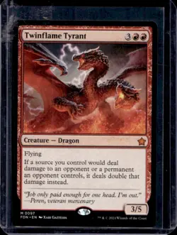 2024 Magic MTG Foundations Twinflame Tyrant Foil #0097 - Image 1