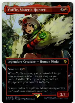 Yuffie, Materia Hunter (Borderless) (Chocobo Track Foil) Commander: Final... - Image 1