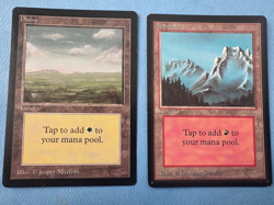 MTG Beta Edition, Plains and Mountain! 1993 Vintage Magic! - Image 1