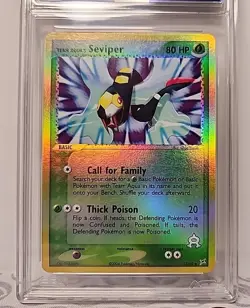 Team Aqua's Seviper 17/95 Reverse Holo Magma VS 2004 Pokemon Card Graded AGS 7 - Image 3