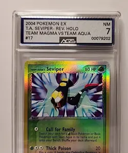 Team Aqua's Seviper 17/95 Reverse Holo Magma VS 2004 Pokemon Card Graded AGS 7 - Image 4