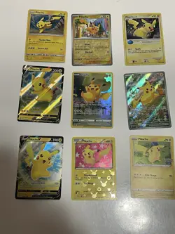 Pokemon pikachu V full art and more Lot Of 9 - Image 1