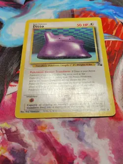 Pokemon TCG Ditto Fossil 18/62 Regular Rare Unlimited DMG - Image 1