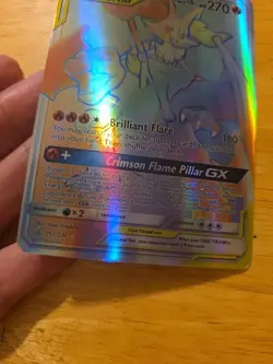 Charizard and Braixen GX Holo Rainbow Rare Pokemon Card 251/236 Tag Team Cosmic - Image 3