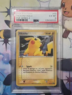 Pokemon Pikachu TCG Holo Card 2006 13/17 Series PSA 6 - Image 1