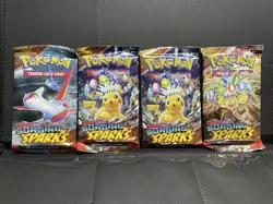 Pokemon TCG Booster Pack Lot (4) - Surging Sparks - Unweighed - From Sealed Tin - Image 1