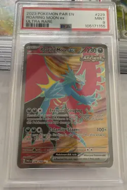 2024 Pokemon TCG - Paradox Rift - Roaring Moon ex - UR - 229/182- PSA 9 - Image 1