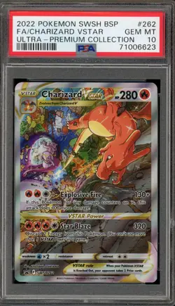 Pokemon Charizard VSTAR Ultra-Premium Coll. Full Alt Art Promo SWSH262 PSA 10 - Image 1
