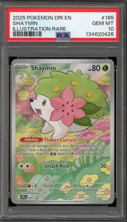 Pokemon Shaymin Destined Rivals Illustration Rare #185 PSA 10 Gem Mint - Image 1