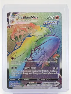 BLAZIKEN VMAX 2021 POKEMON SWSH CHILLING REIGN SECRET RARE 200/198 Q0106 - Image 1