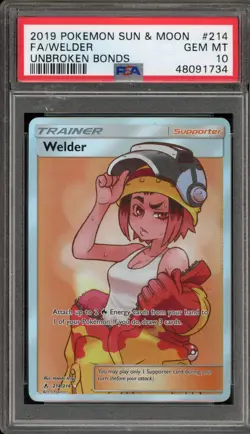 Pokemon Welder Unbroken Bonds Full Art #214 PSA 10 Gem Mint - Image 1