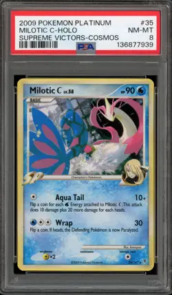 Pokemon Milotic C Supreme Victors Cosmos Holo Rare #35 PSA 8 - Image 1