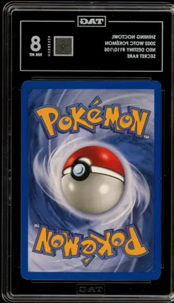 Pokemon Shining Noctowl Neo Destiny Unlimited Holo Secret Rare #110 TAG 8 - Image 2