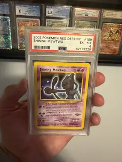 Pokemon Shining Mewtwo Holo 109/105 Neo Destiny 2002 PSA 6. Canadian Bids Only! - Image 3