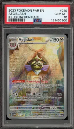 Pokemon Aegislash Paradox Rift Illustration Rare #210 PSA 10 Gem Mint - Image 1
