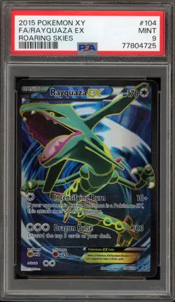 Pokemon Rayquaza EX XY Roaring Skies Full Art #104 PSA 9 Mint - Image 1