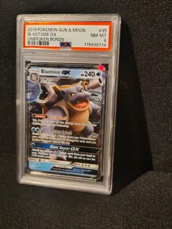 2019 POKEMON SUN & MOON UNBROKEN BONDS #35/214 BLASTOISE GX PSA 8 - Image 4