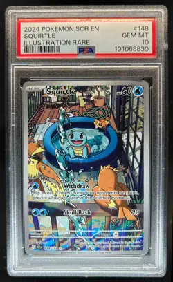 2024 Pokemon Stellar Crown Squirtle #148/142 PSA 10 - Image 1