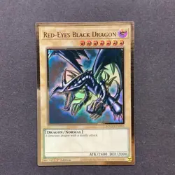YUGIOH! Red-Eyes Black Dragon (SDJ Art) MAGO-EN003 Premium Gold Rare 1st Ed NM - Image 1