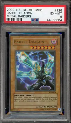 Yu-Gi-Oh! Barrel Dragon Metal Raiders Unlimited Ultra Rare MRD-126 PSA 6 - Image 1
