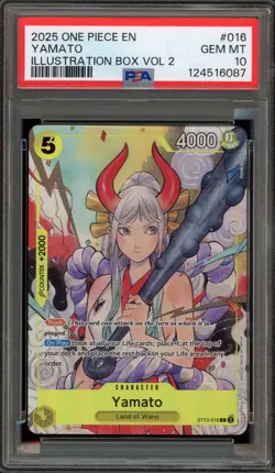 One Piece CCG Yamato Illustration Bx. Vol. 2 ST13-016 PSA 10 Gem Mint - Image 1
