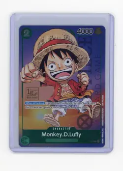 Monkey D Luffy One Piece TCG P-037 Promo English Straw Hat Crew Green - Image 1